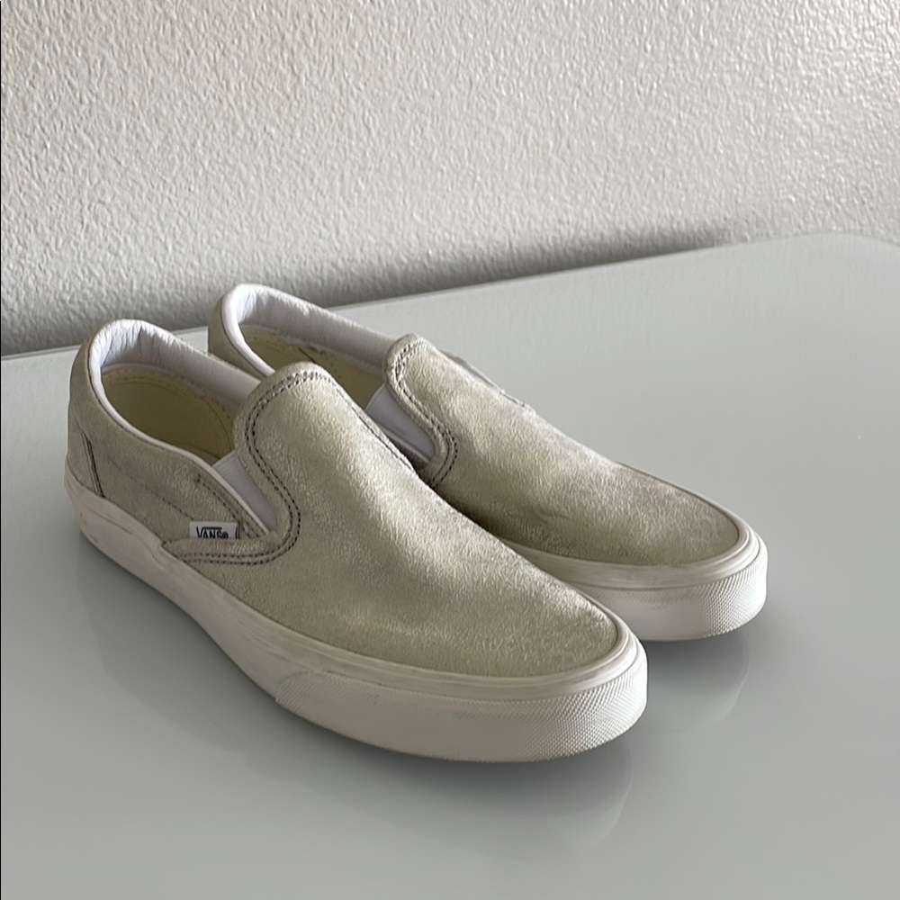 Vans Women’s Slip-On Suede Shoes - Cracked Gold